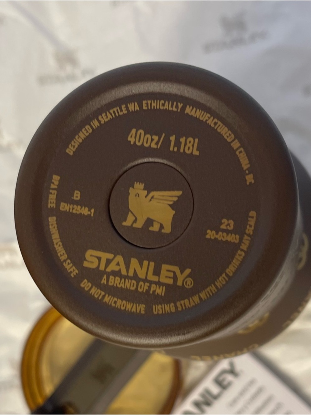 Stanley Brown and Gold Tumbler 40oz - Picture 6 of 7